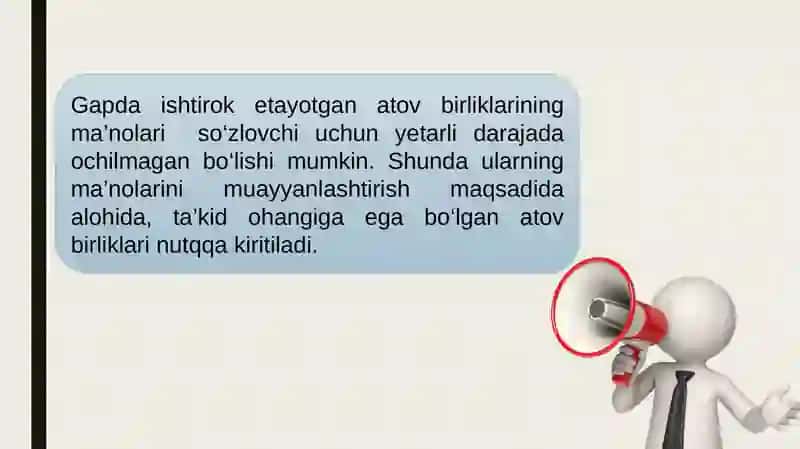 Gapda ajratilgan so'z shakllari 2