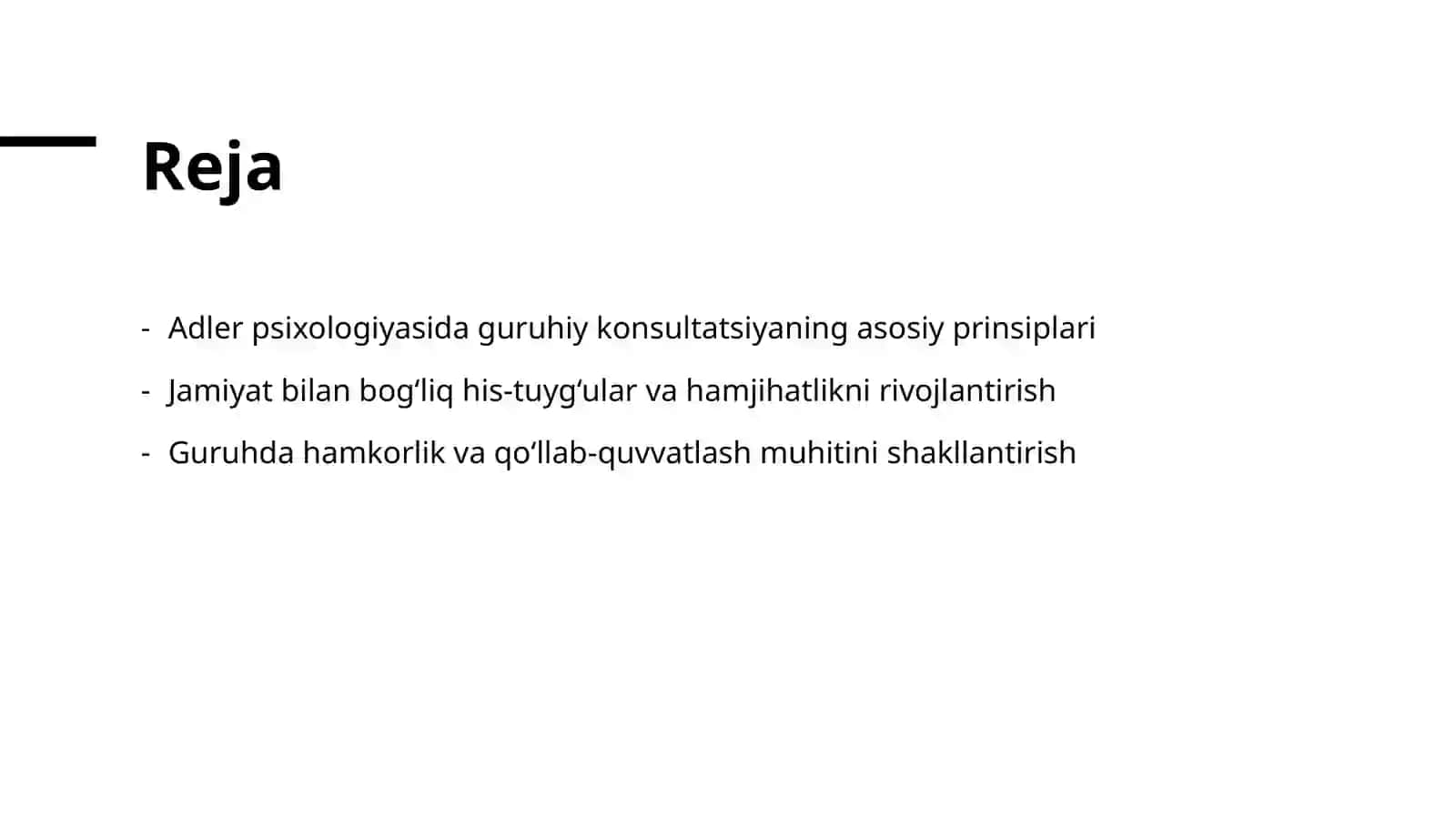 Adler talqinidagi guruhiy konsultatsiya 2