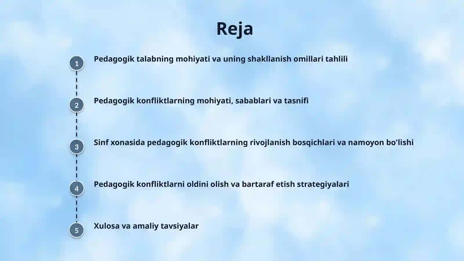 Pedagogik talab. Pedagogik konfliktlar haqida tushuncha 2