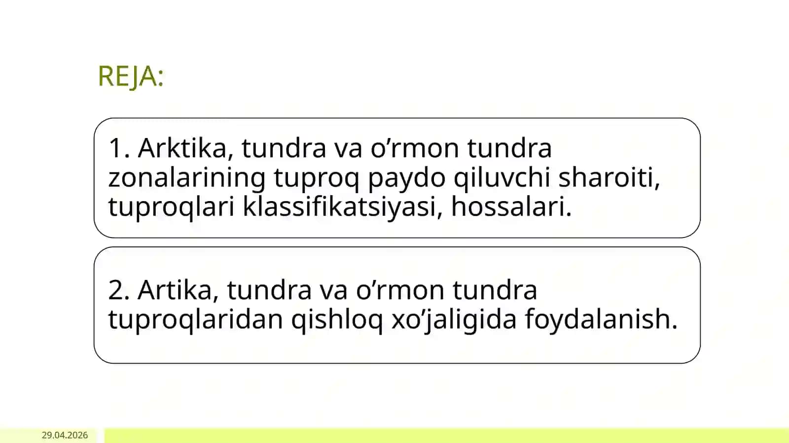 TUNDRA VA OʻRMONTUNDRA ZONASI TUPROQLARI 2