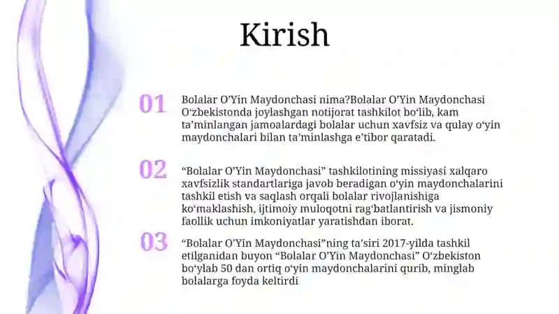Bolalar OʼYin Maydonchasi 2