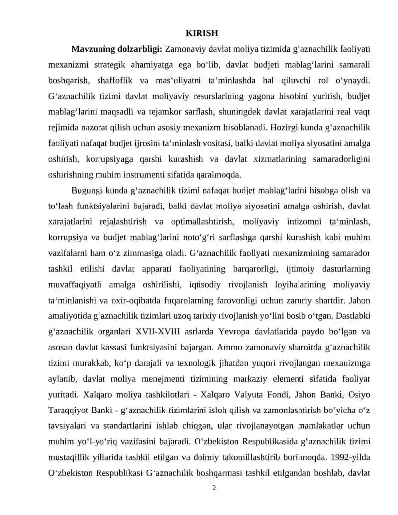 G'aznachilik faoliyati mexanizmi 2