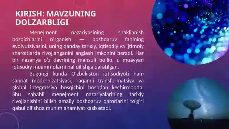 MENEJMENT NAZARIYASINING SHAKLLANISH BOSQICHLARI 2