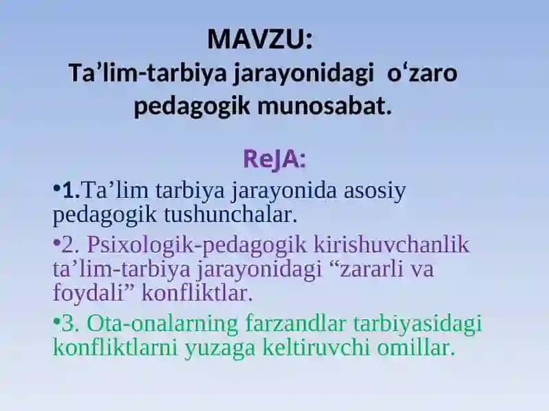 PEDAGOGIK KONFLIKTOLOGIYA 2