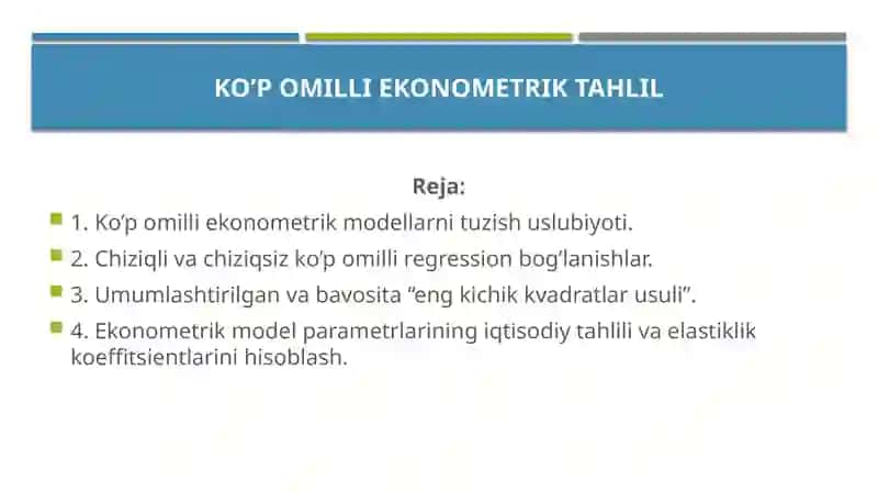 KO‘POMILLI EKONOMETRIKTAHLIL 2