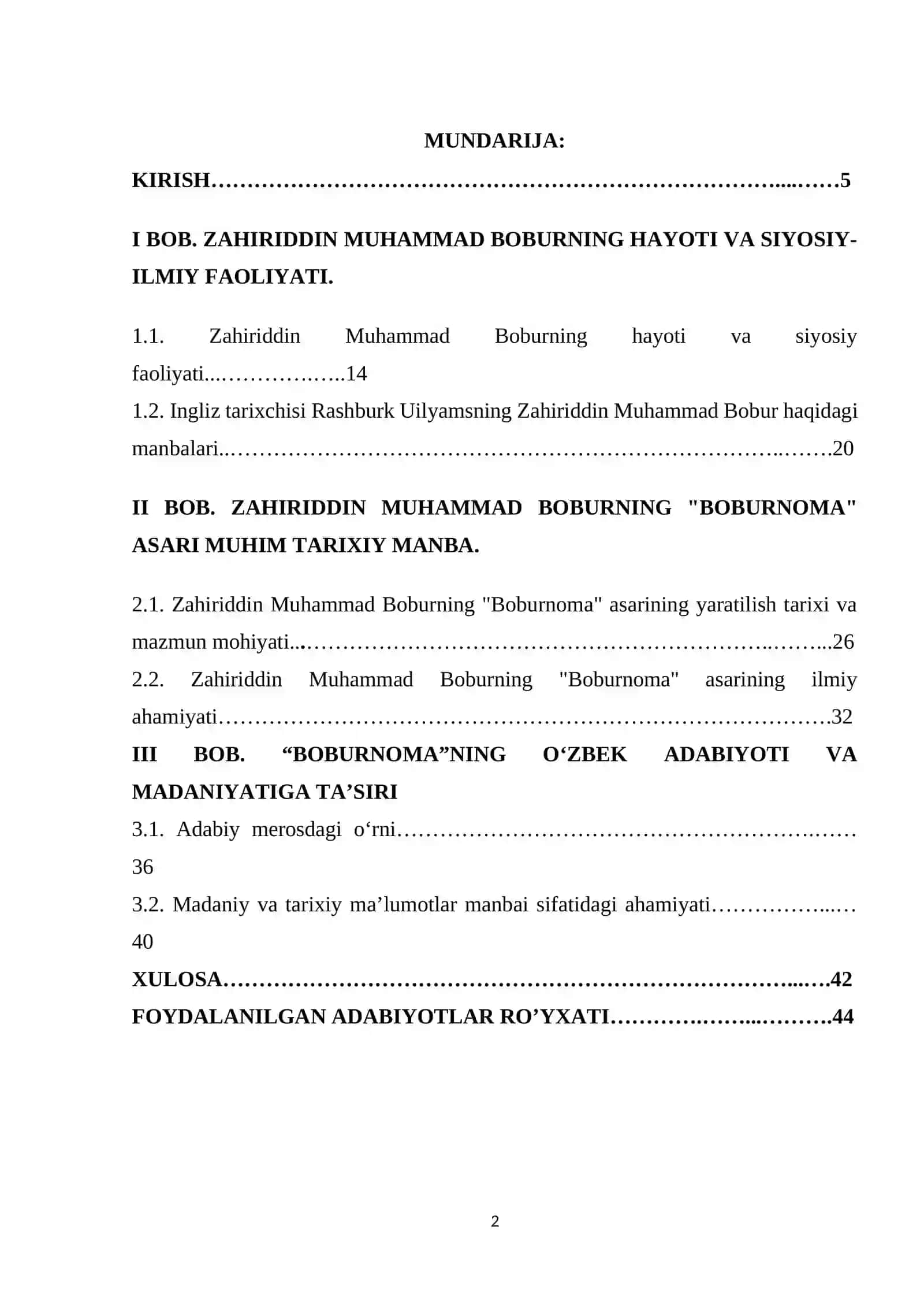 ’BOBURNOMA’’NING O‘ZBEK ADABIYOTI VA MADANIYATINI O‘RGANISHDAGI AHAMYATI 2