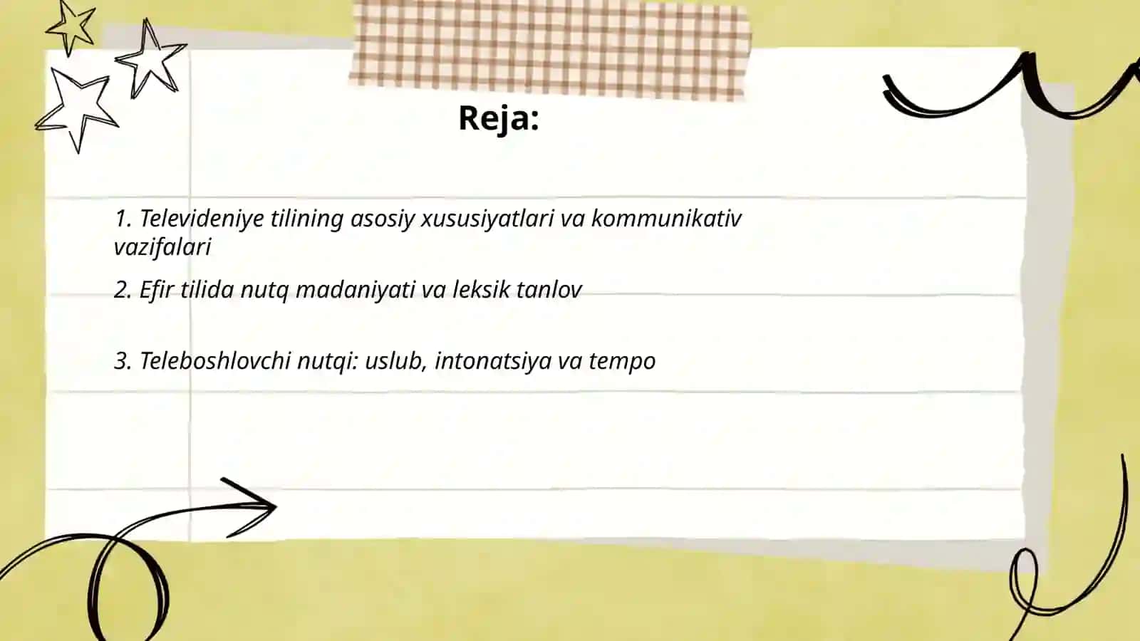 Televidinya tili va uslubi 2