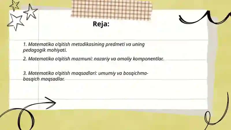 Matematika o‘qitish metodikasi 2
