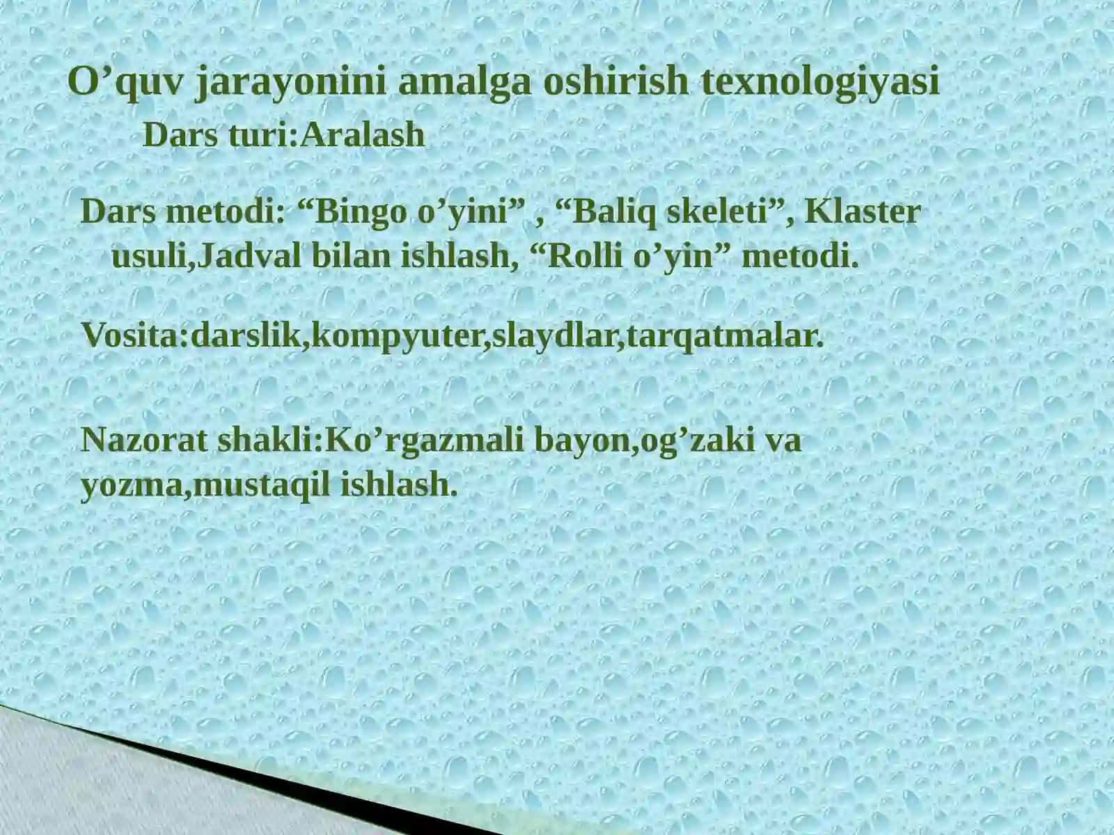 Tirik organizmlar hayotida suvning o'rni 2