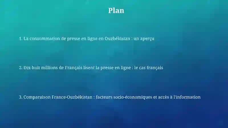 La consommation de presse en ligne en Ouzbékistan: un aperçu 2