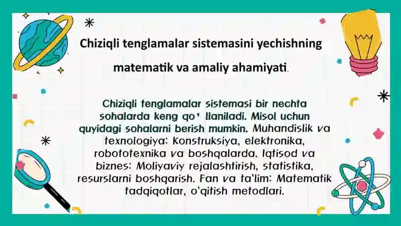 Chiziqli Tenglamalar Sistemasi 2