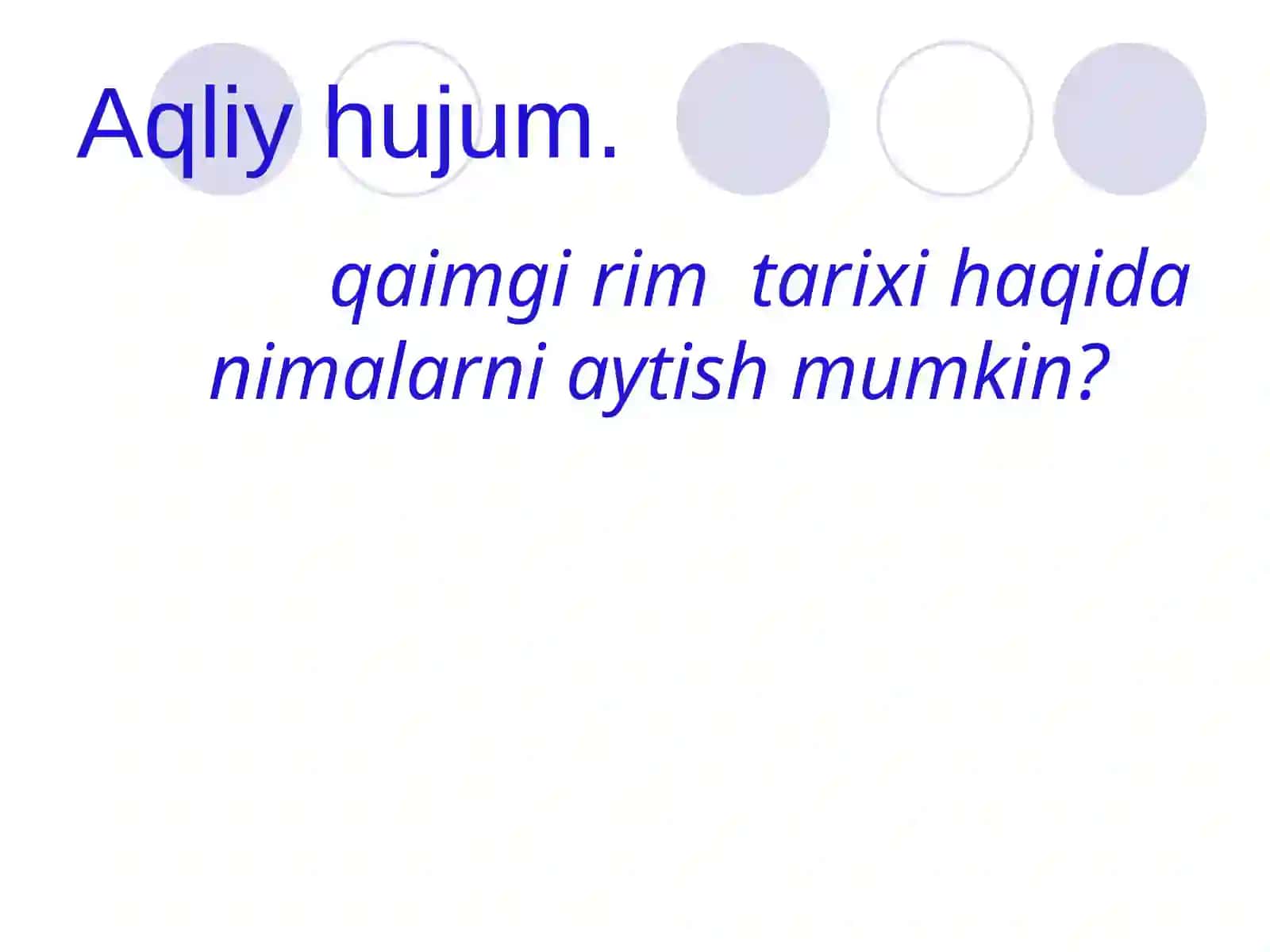 QADIMGI RIM MADANIYATI 2
