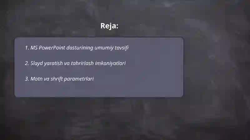 MS PowerPoint Taqdimot Yaratish Dasturlari 2