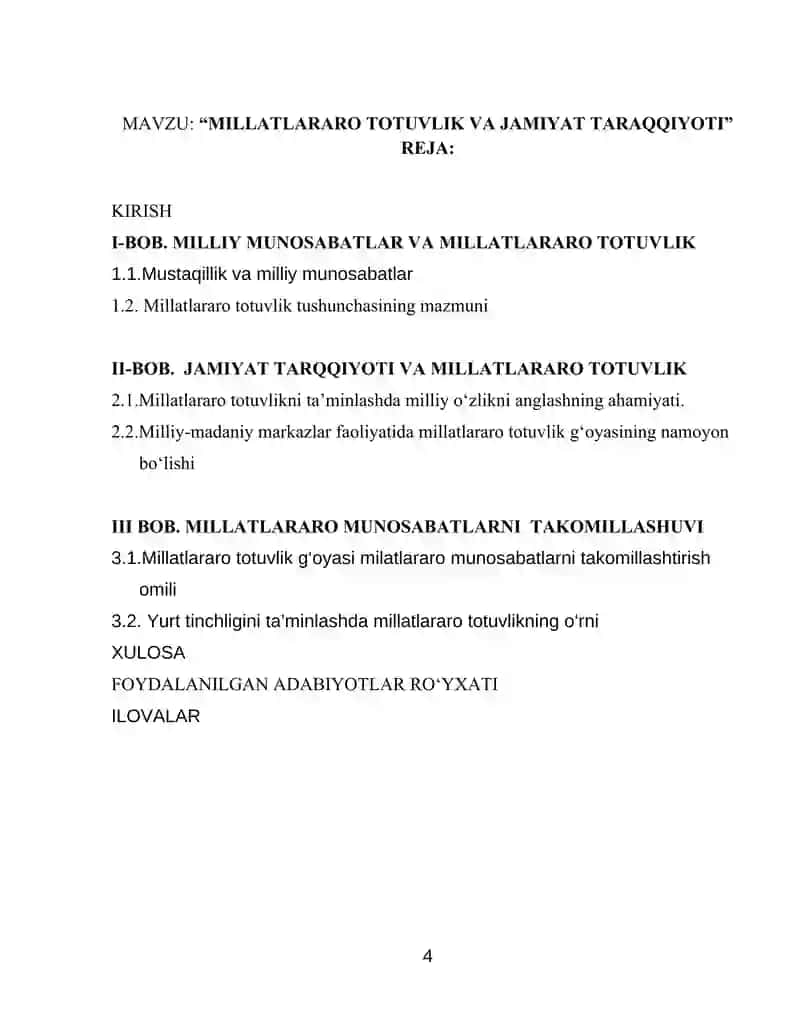 MILLATLARARO TOTUVLIK VA JAMIYAT TARAQQIYOTI 2