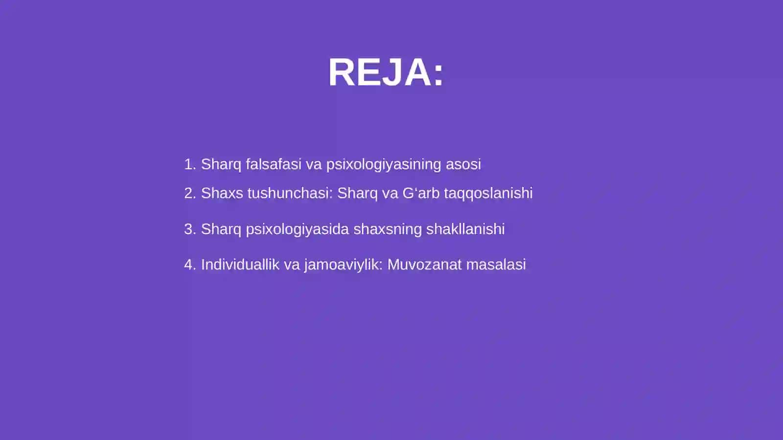 Sharq psixalogiyasida shaxs muammosi 2