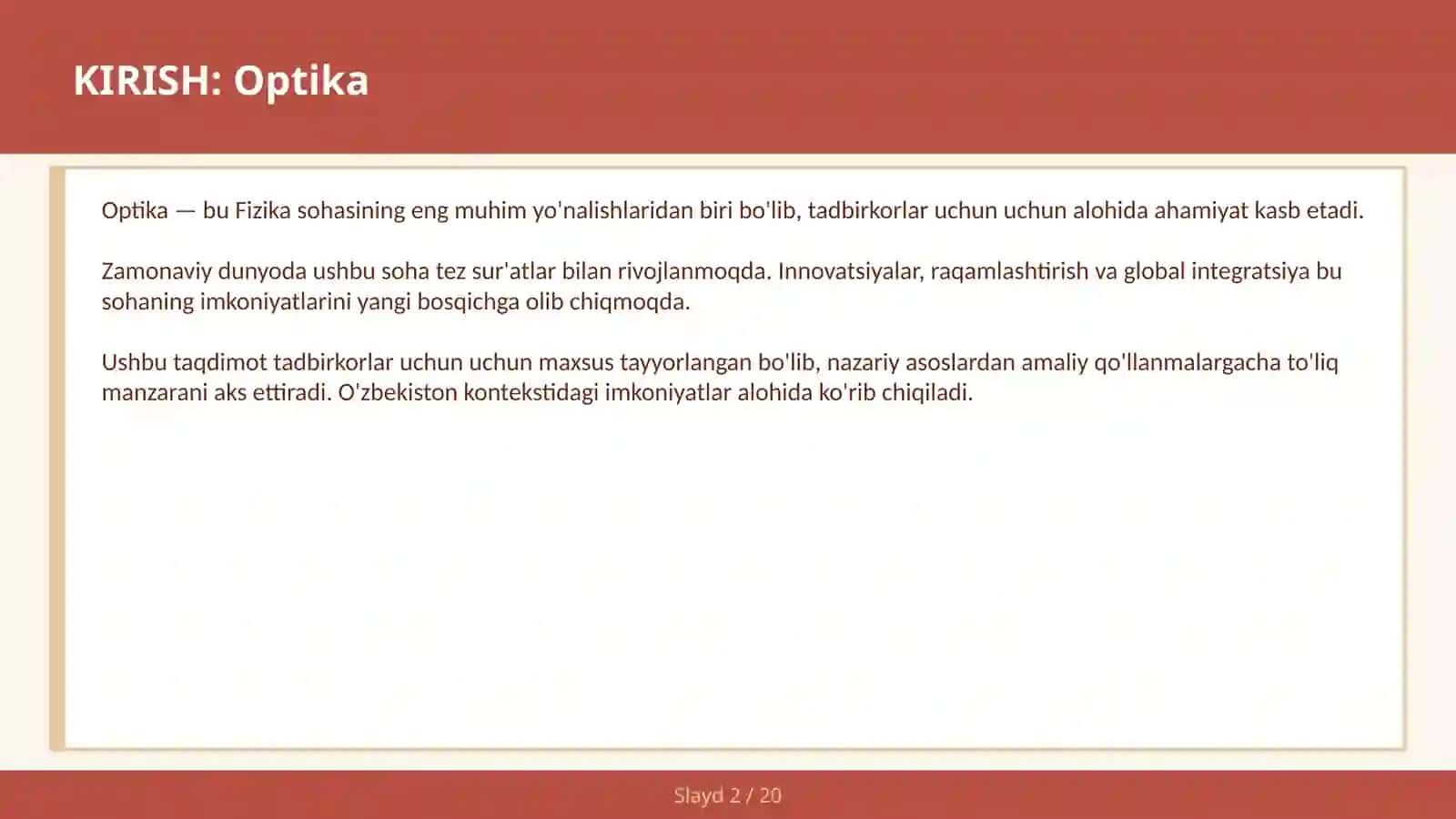 OPTIKA 2