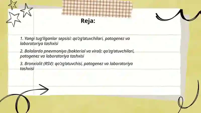 Pediatrik amaliyotda ko'p uchraydigan infeksiyalar, qo'zg'atuvchilari, Patogenez, labaratoriya tashxisi 2