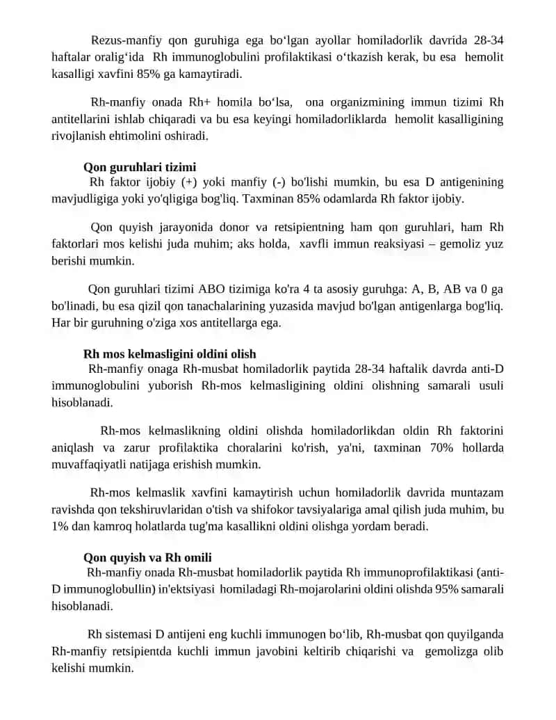 Qon guruhlari,rezus faktor 2