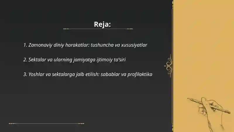 Zamonaviy diniy harakatlar va Sektalar 2