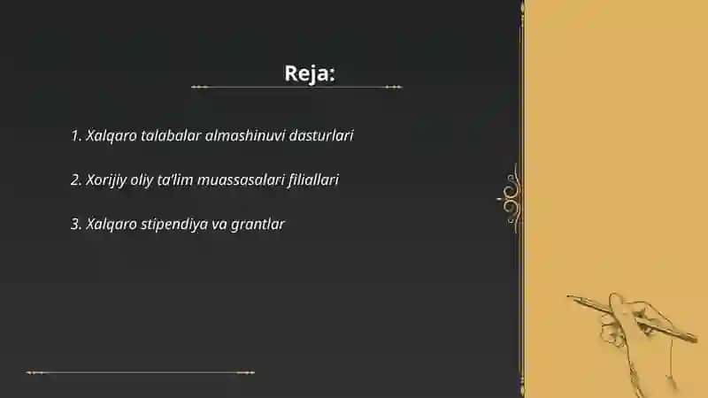 Xalqaro talabalar almashinuvi dasturlari 2