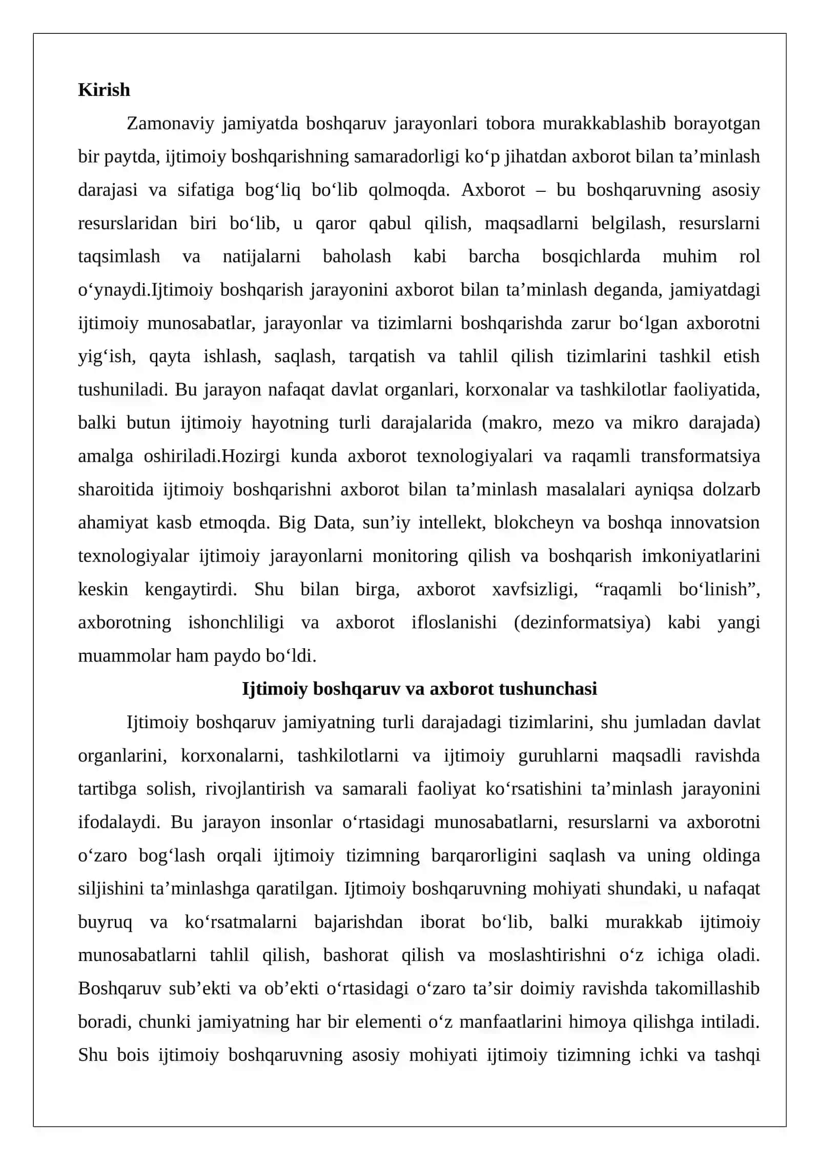 Ijtimoiy boshqarish jarayonini axborot bilan ta’minlash 2