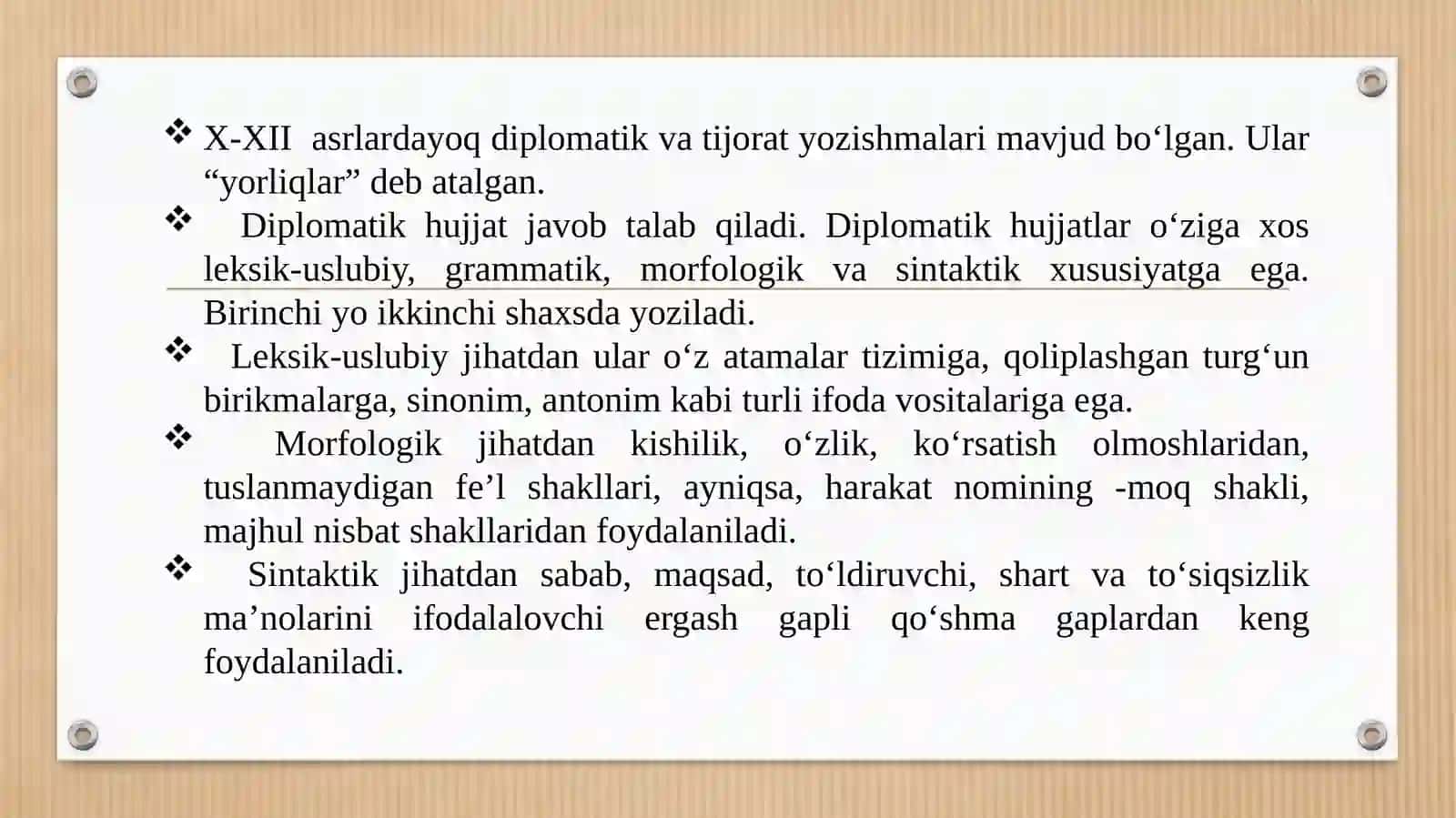 Diplomatik yozishmalar 2