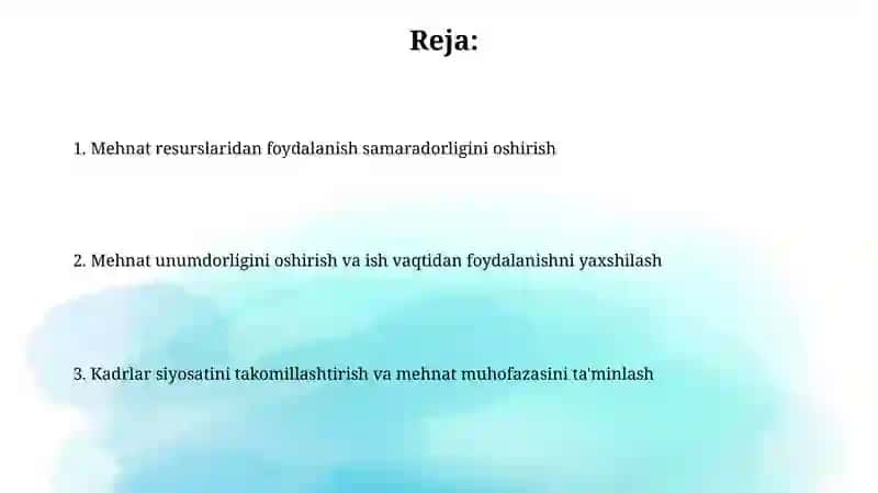 Mehnat Resurslari Bilan Ta'minlash 2