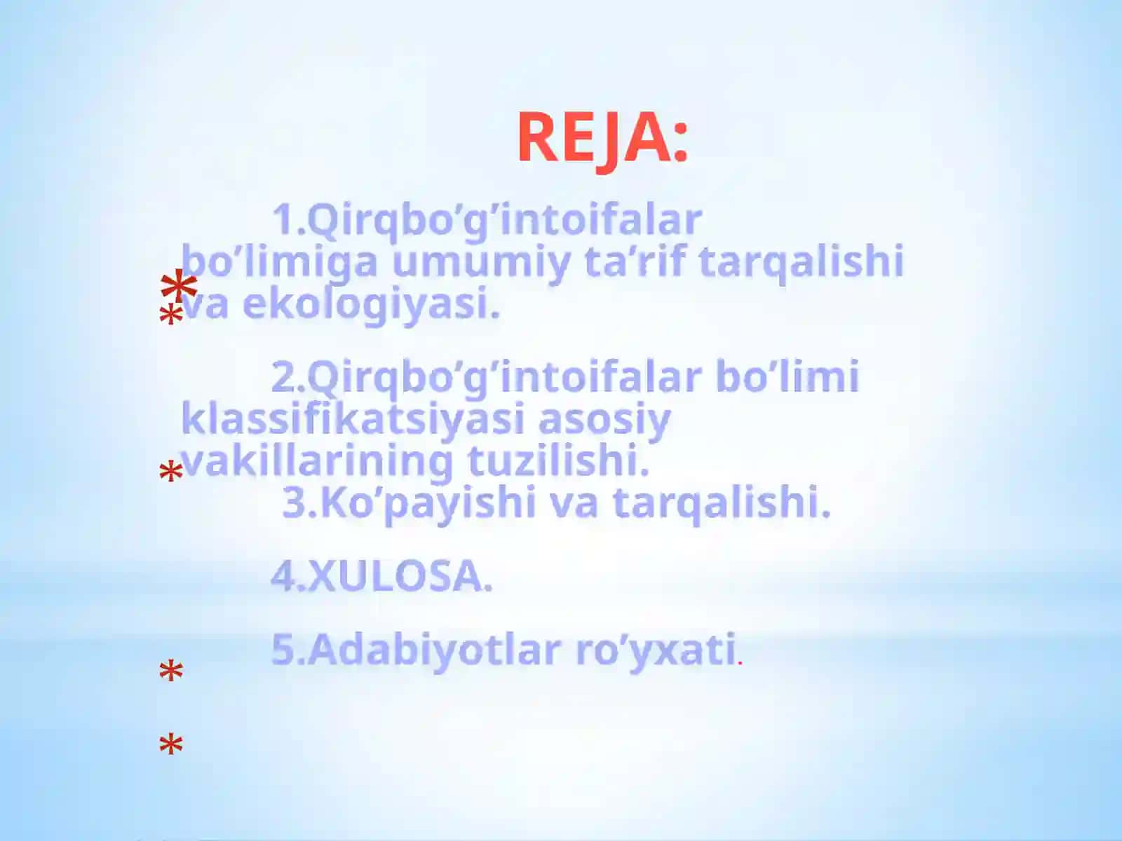 Qirqbo’g’im toifalar 2