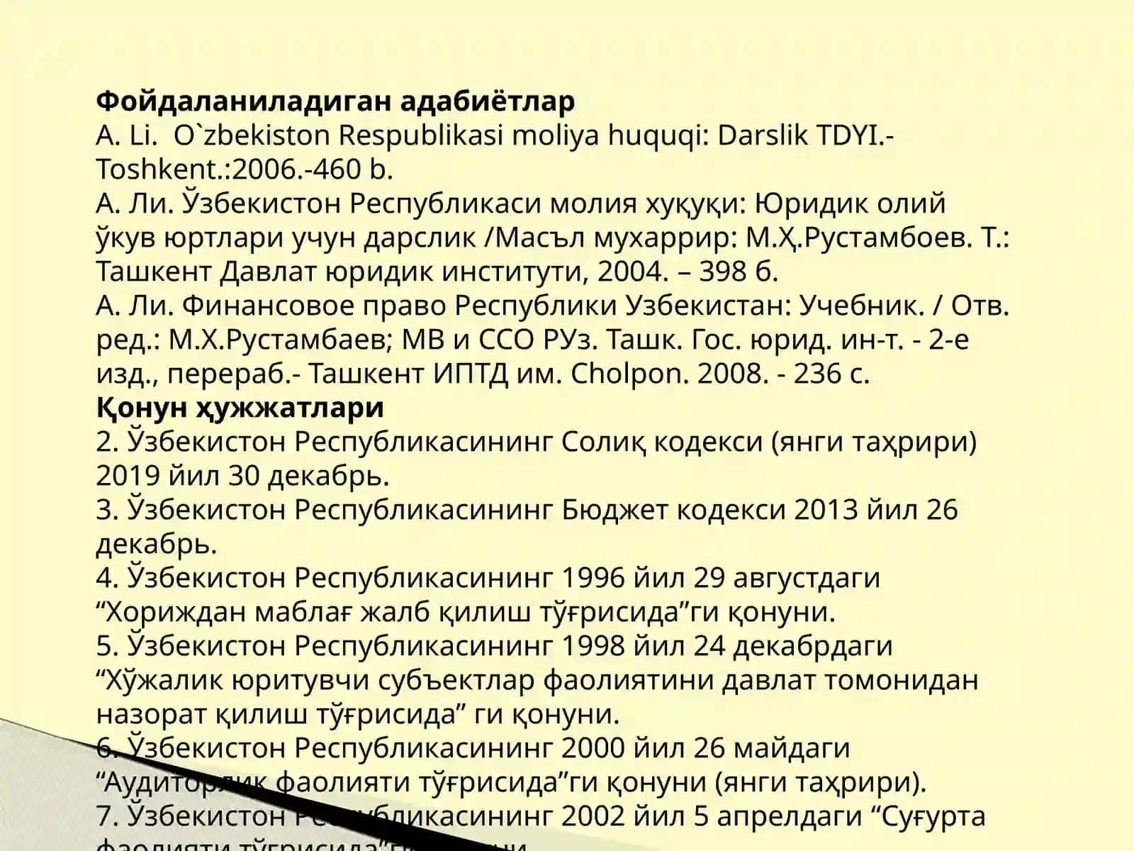 Молиявий-ҳуқуқий жавобгарлик 2