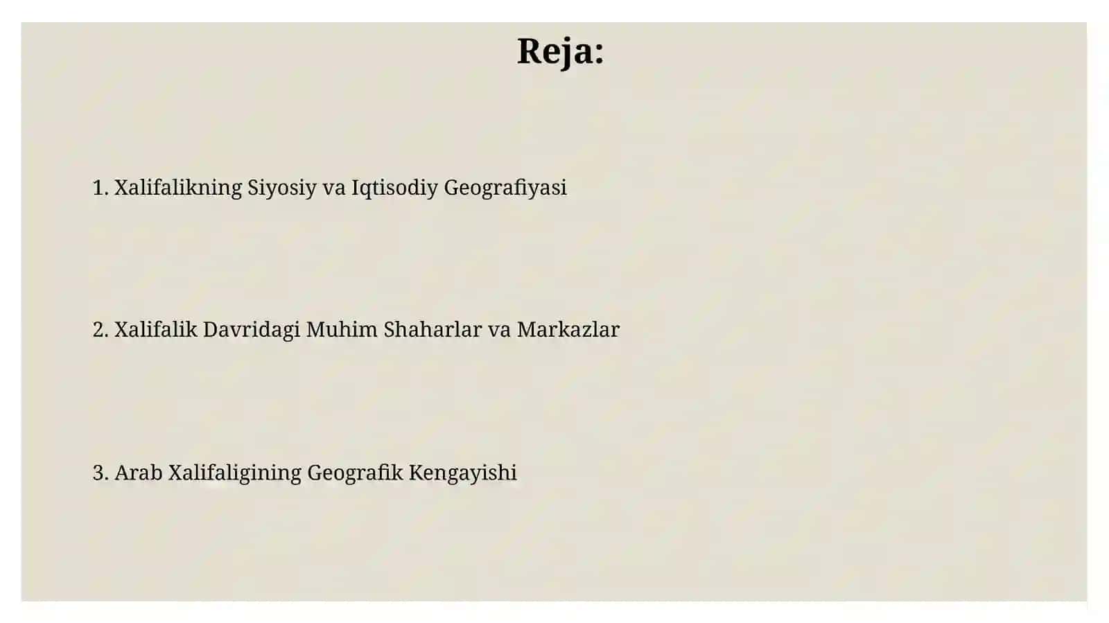 Arab xalifaligi tarixiy geografiyasi 2