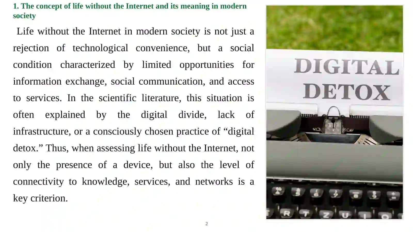 The concept of life without the Internet and its meaning in modern society 2
