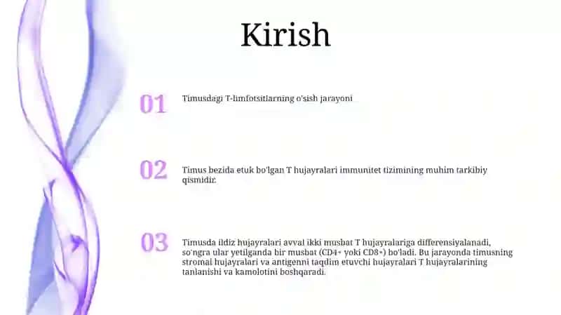 Timusdagi T Limfositlarning Yetilish Jarayoni 2