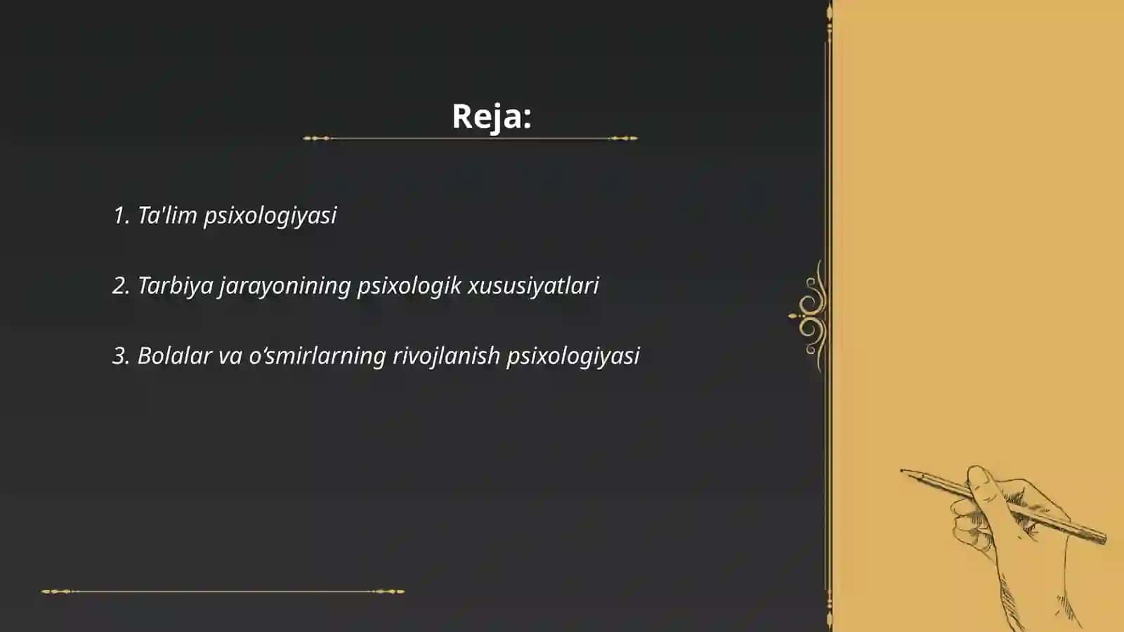 Taʼlim tarbiyaning psixologik asoslari 2