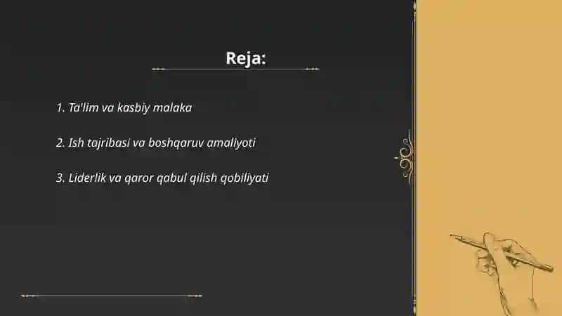 Ta'lim va kasbiy malaka 2