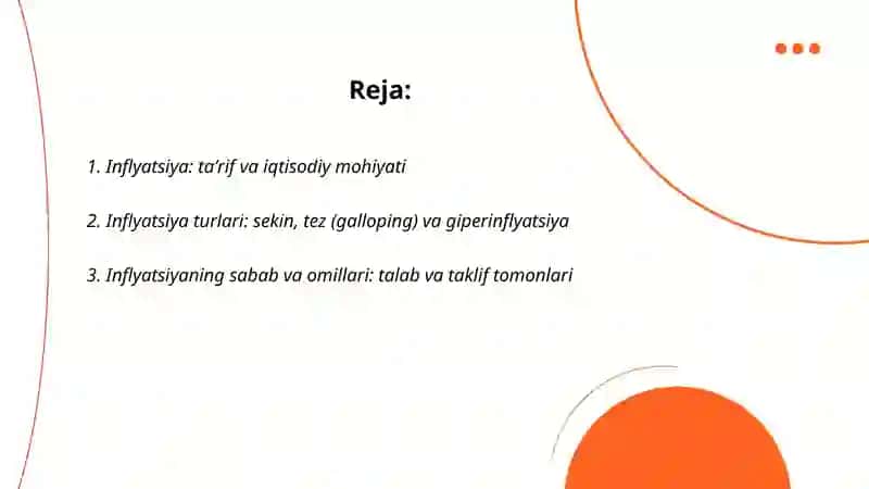 Inflyatsiyaning mohiyati va hisoblanish usullari 2