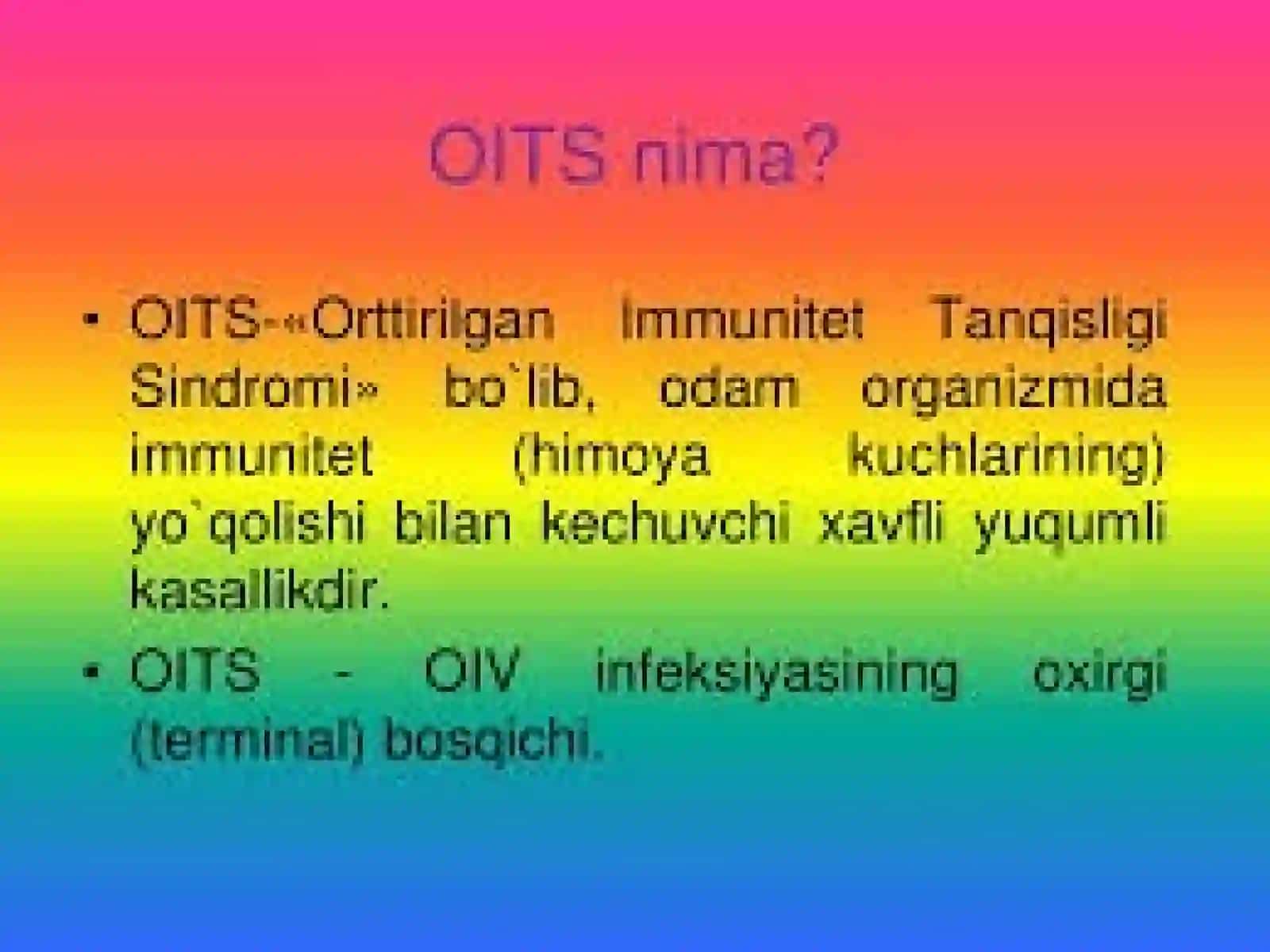 TUG’MA IMMUNITET TANQISLIGI 2