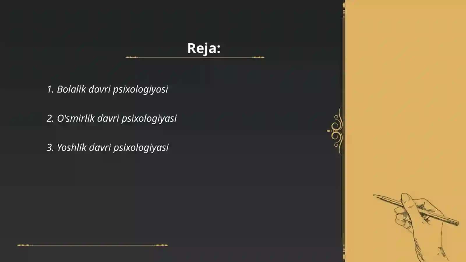 Bolalik davri psixologiyasi 2