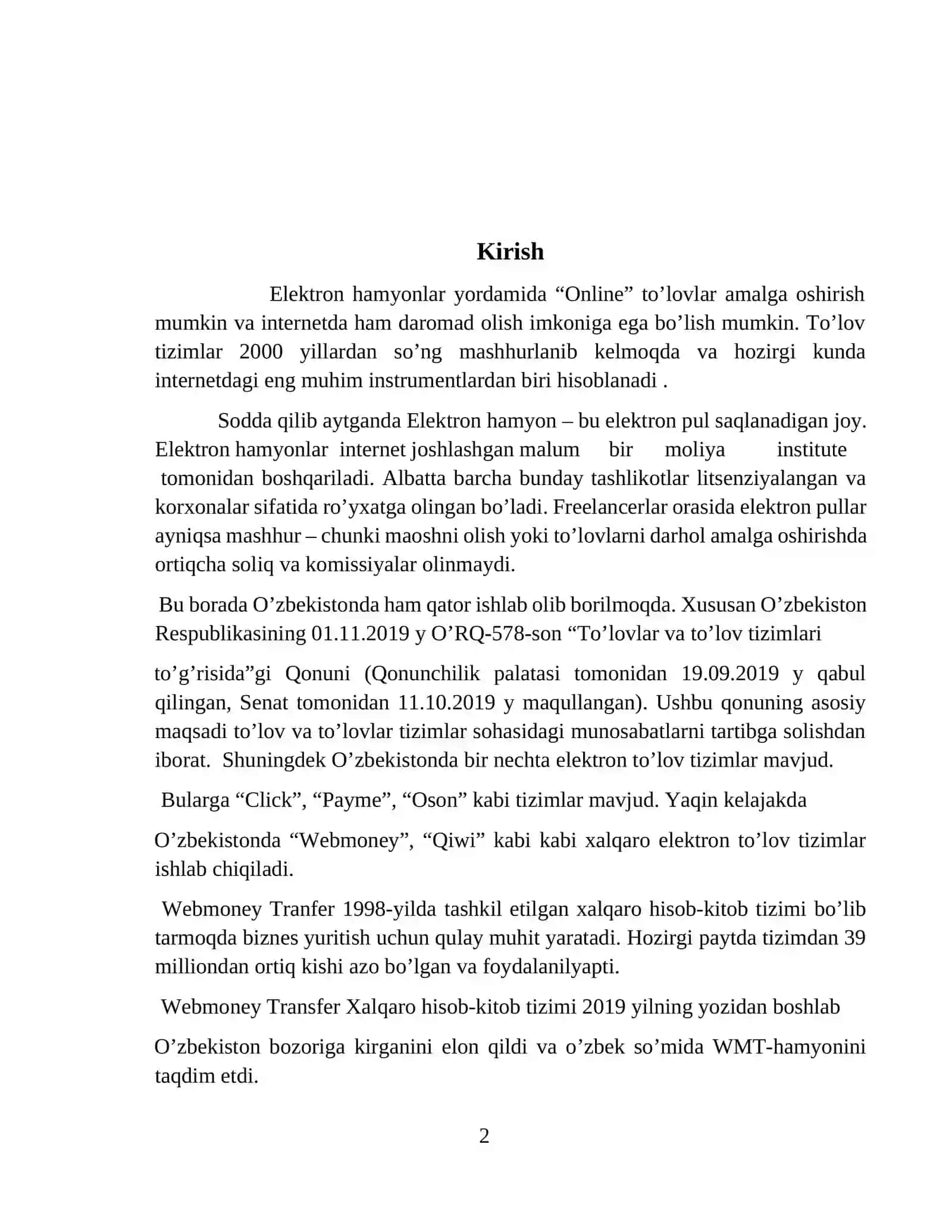 Hamyon hisobot ” mobil ilovasini ishlab chiqish  loyihasi 2