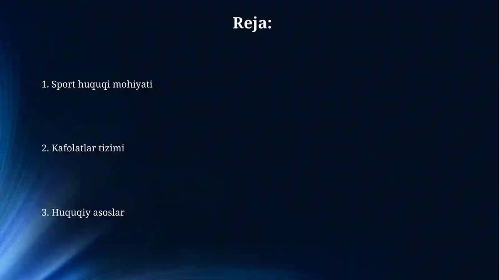 Sport huquqining kafolatlari 2