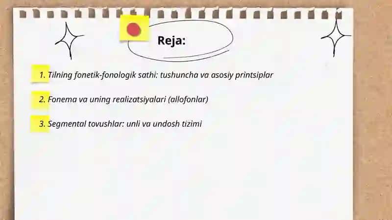 Tilning fonetik-fonologik sathi 2