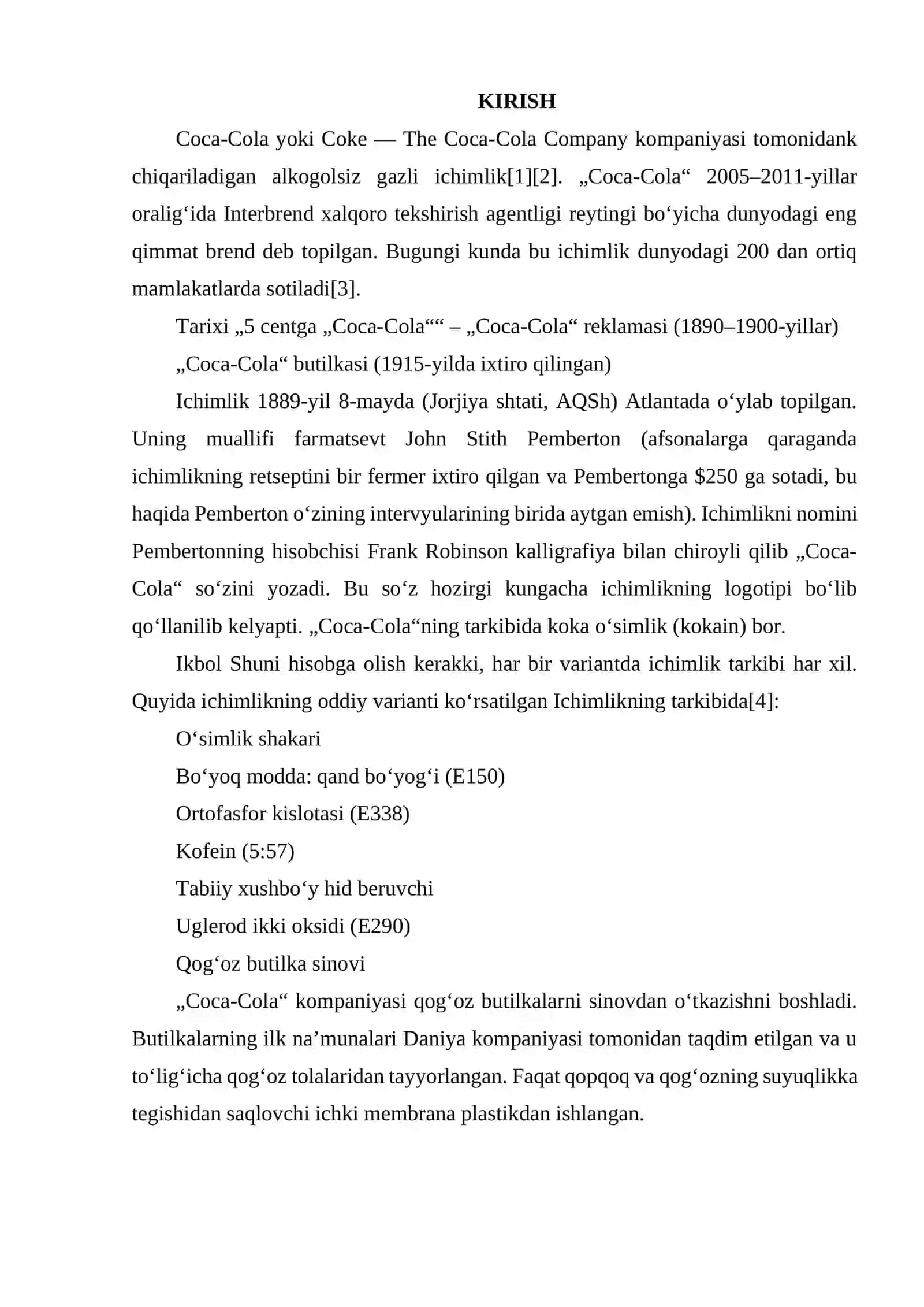 COCA COLA KOMPANIYASI 2