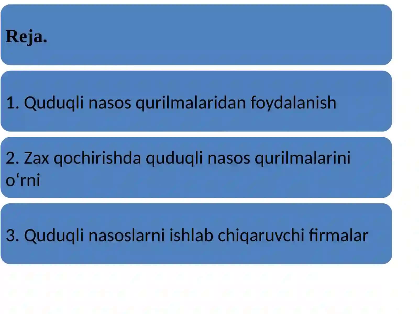 Quduqli nasos qurilmalari 2