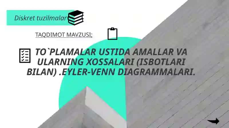 Diskret Tuzilmalari 2