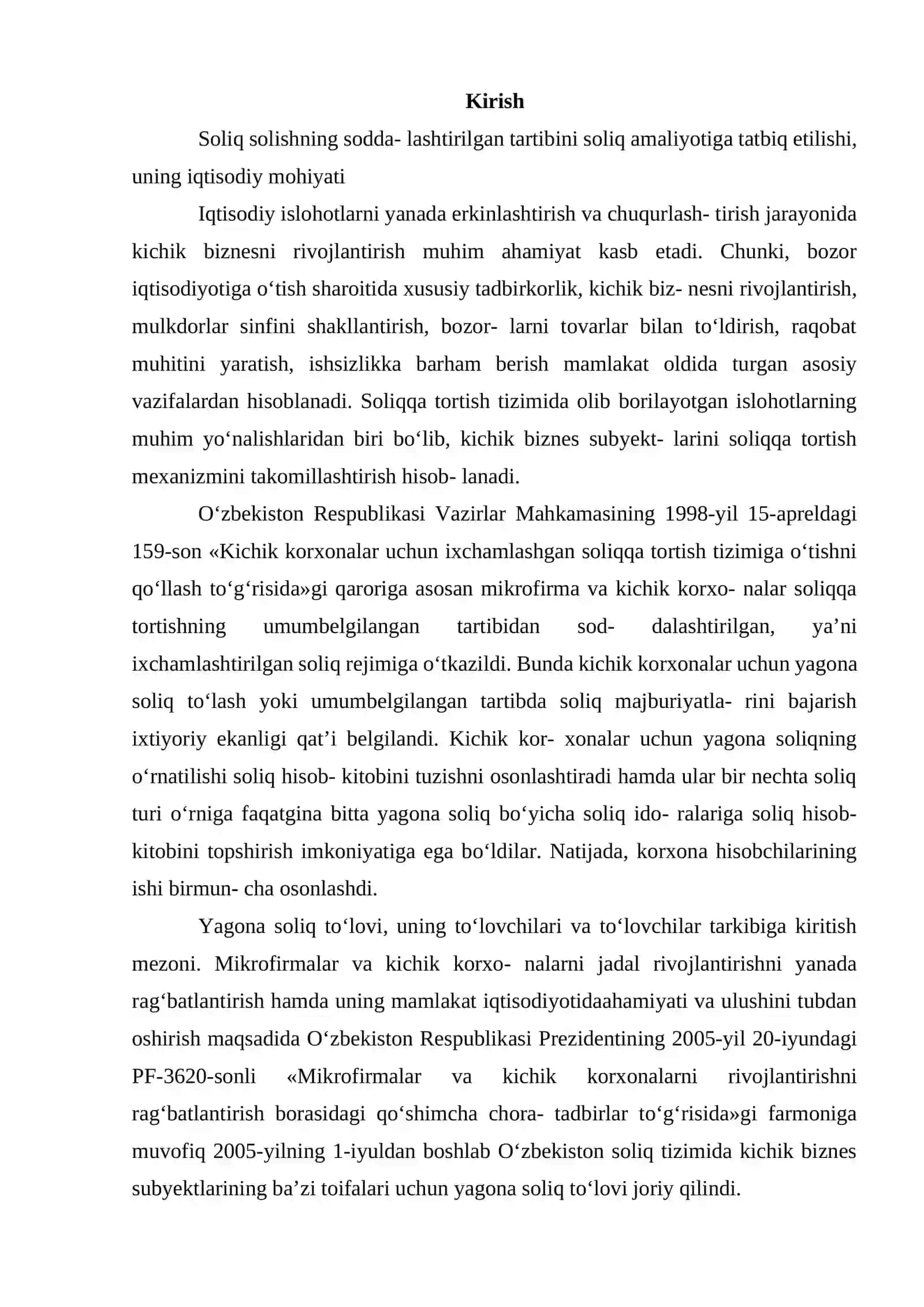 Soliq solishning soddalashtirilgan tartibi 2
