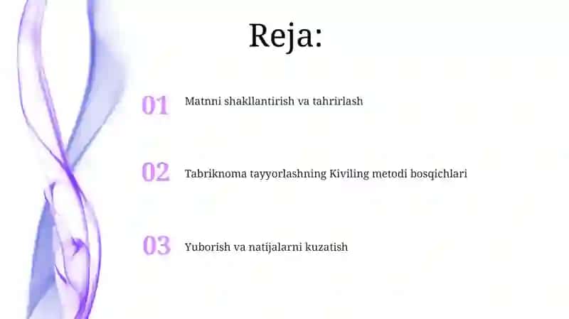 Kiviling sanati kiviling usulida tabriknoma tayyorlash bosquchlari 2