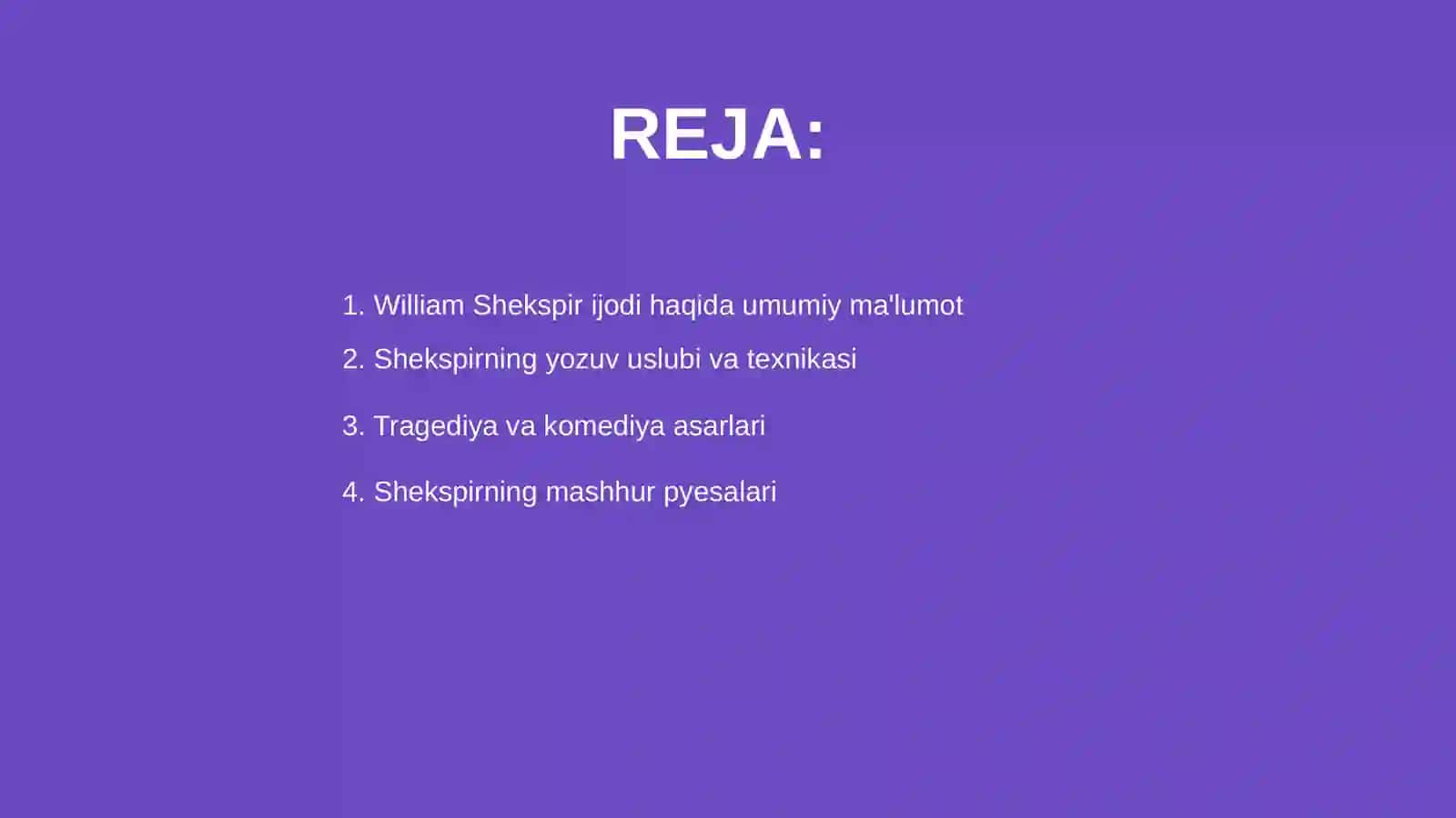 William Shekspir ijodi 2