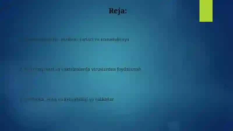 Viruslarning tuzilishi va genetik materiali 2