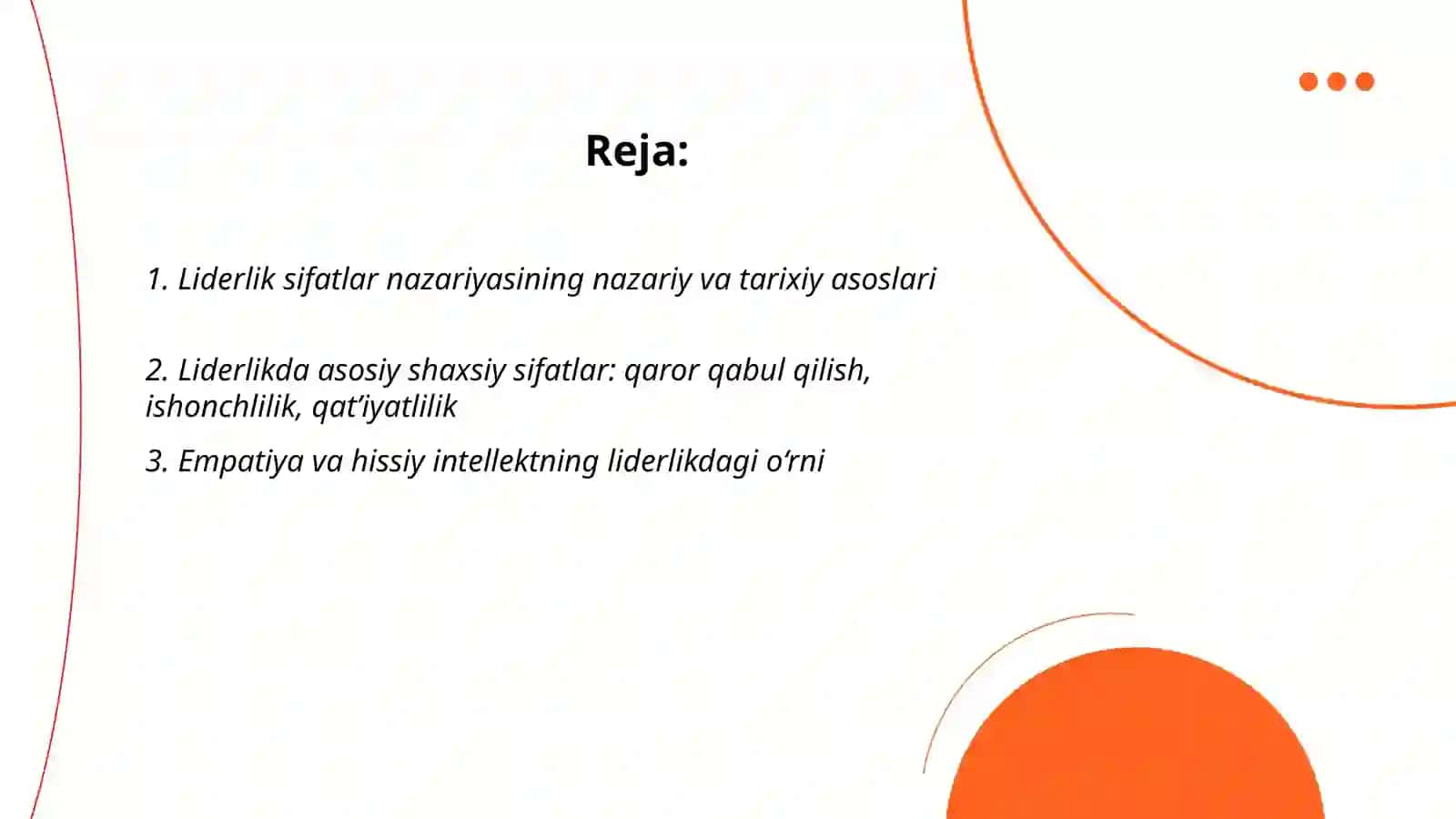 Liderlik sifatlar nazariyasi 2