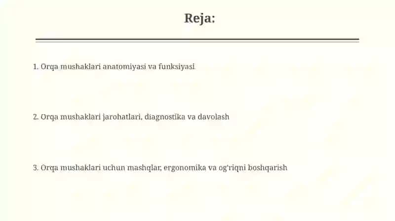 Orqa mushaklari 2
