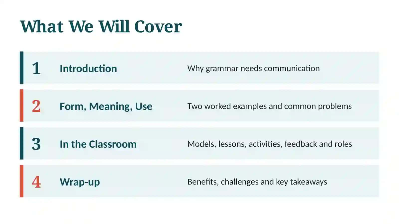 Communicative approach to grammar: from meaning and use 2